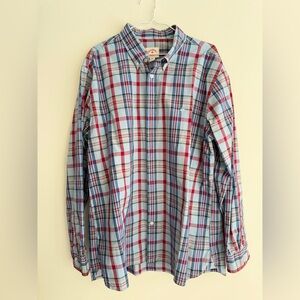Brooks Brothers Red Fleece xxl plaid button up down mens long sleeve shirt
